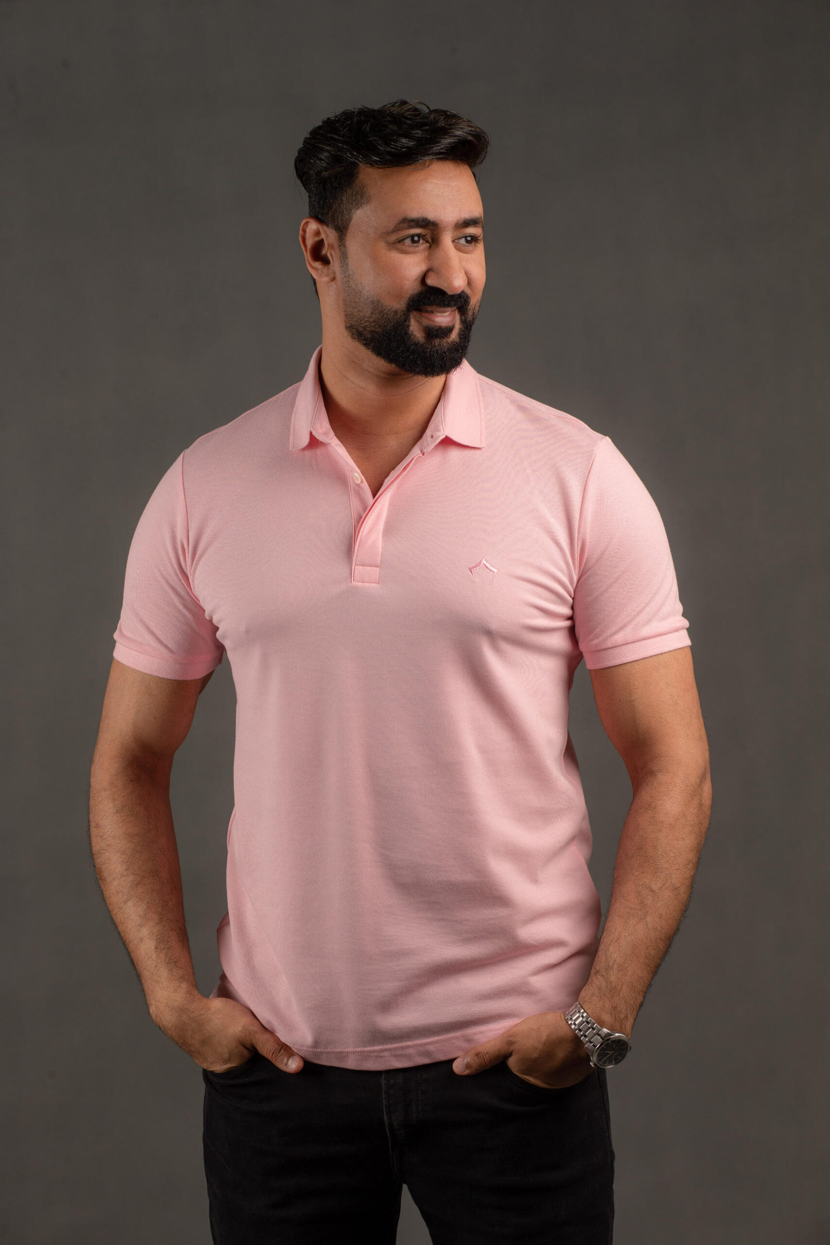 q Pink Polo T-shirt - Image 1