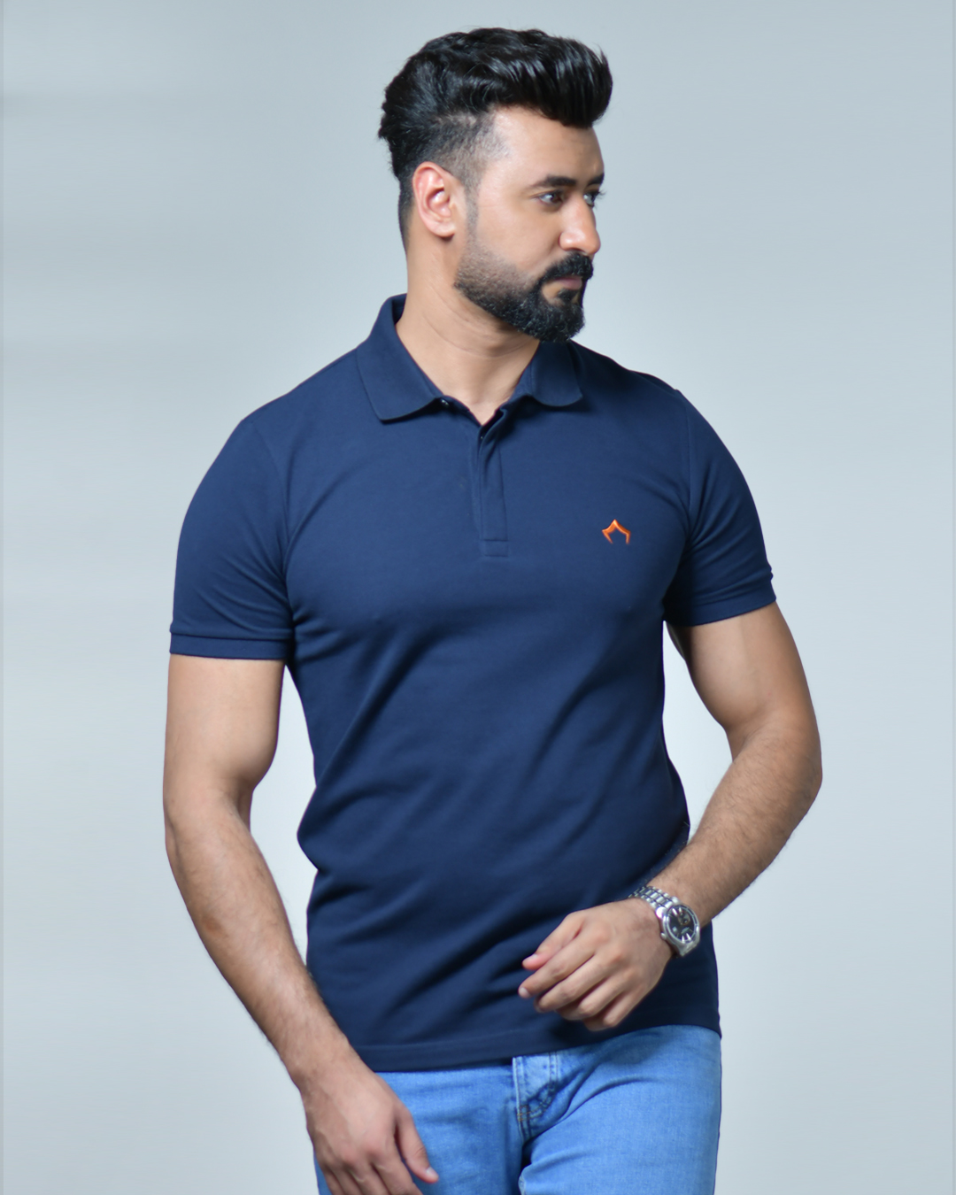 ٢٢ NAVY POLO T-SHIRT - Image 1